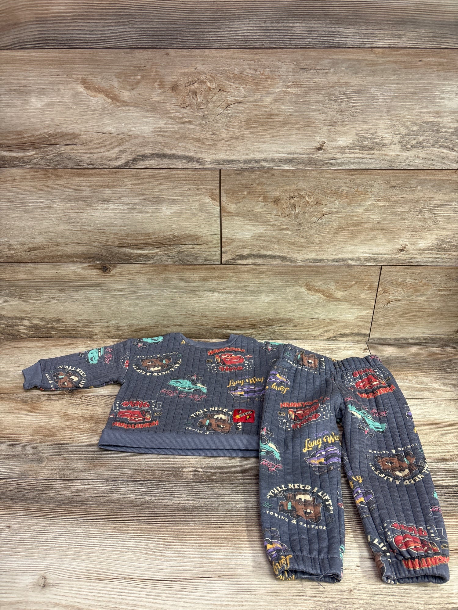 Disney Cars 2pc Sweatshirt & Joggers Grey sz 2T