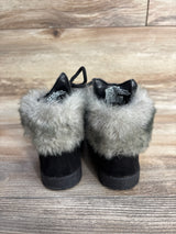 Fabkids Fur Lined Cat Face Boots, Black sz 7c