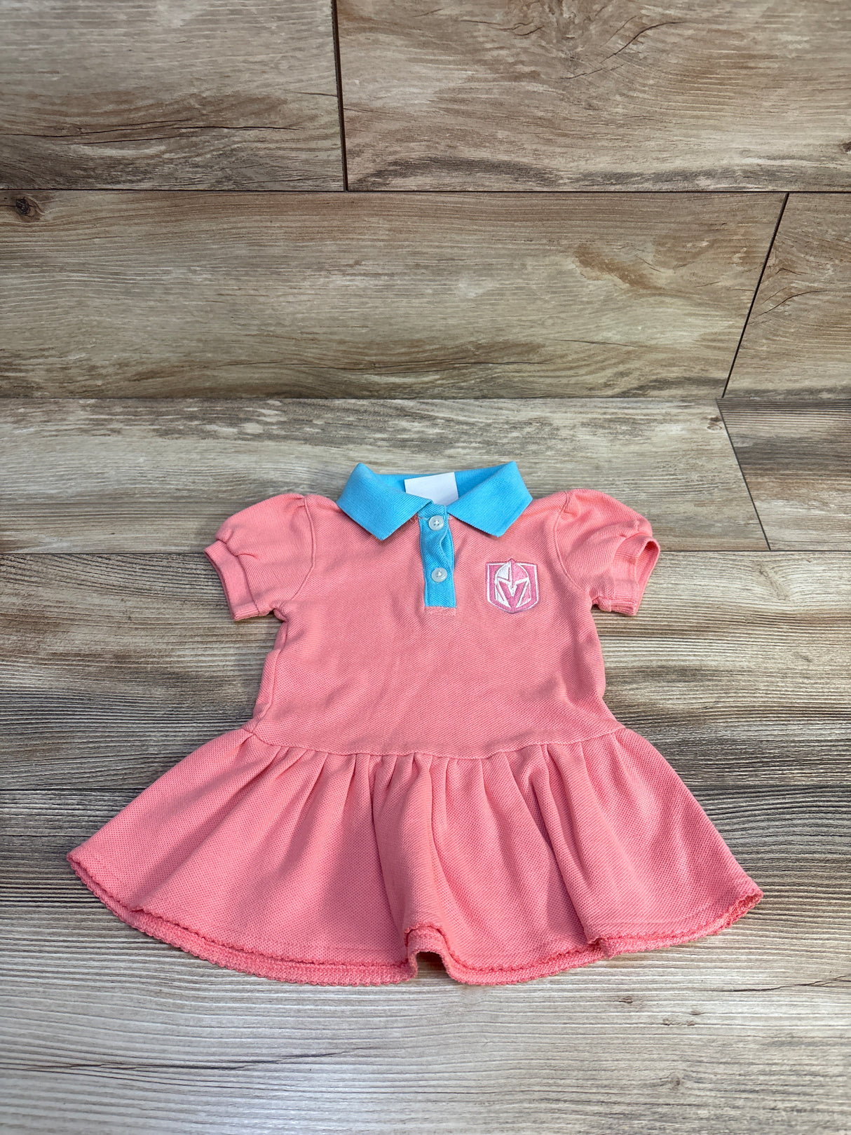NHL Vegas Golden Knights A Line Polo Dress Coral sz 3/6m
