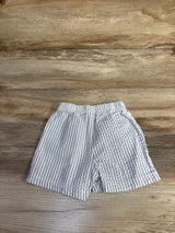 Little Me Striped Seersucker Shorts White sz 12m