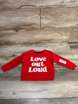 NEW Old Navy Love Out Loud Sweatshirt Red sz 12-18m