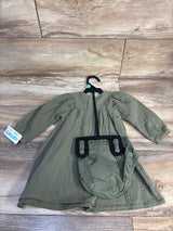 NEW Child Of Mine 2pc Gauze Long Sleeve Dress & Bloomers Set Green sz 6-9m