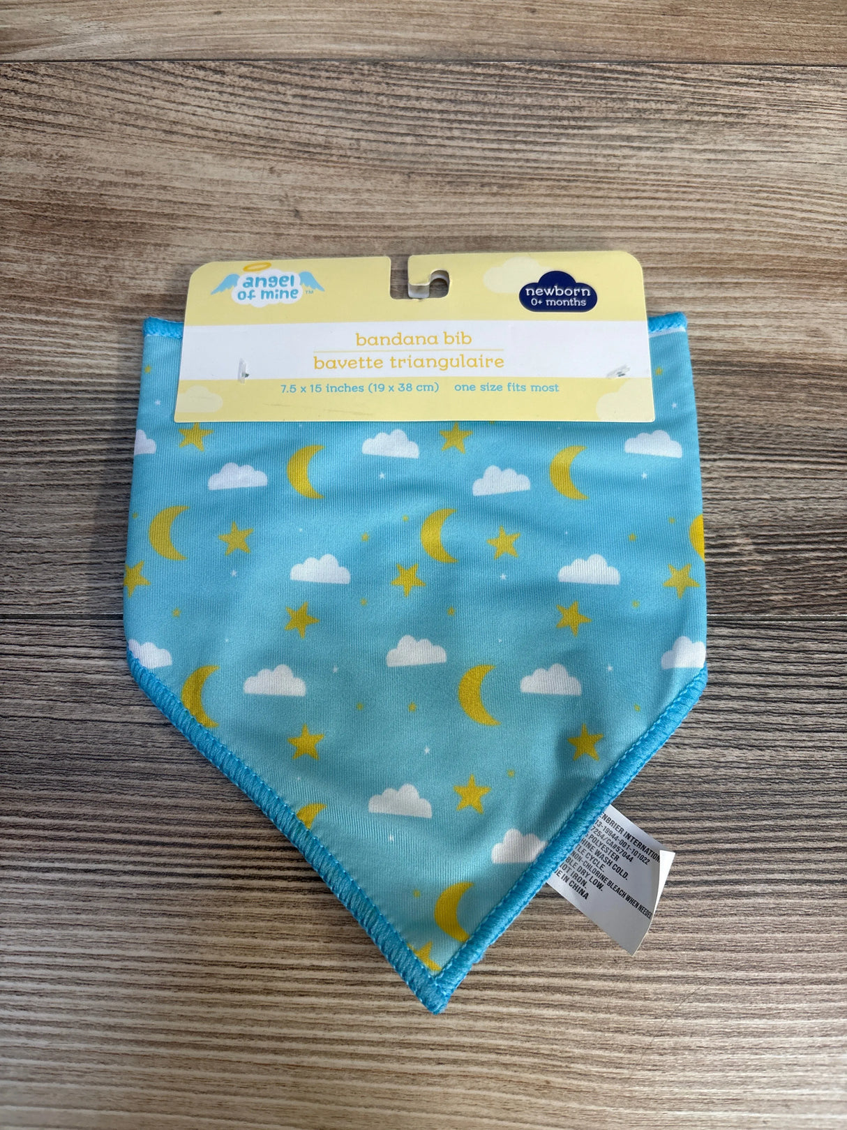 NEW Angel of Mine Banana Bib Blue sz Newborn