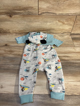 Disney Baby 2pc Mickey Mouse Hooded Zip-Up Jumpsuit & Shirt Set Grey sz 18m