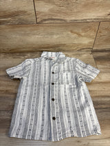 Cat & Jack Button Up Textured Shirt White sz 5T