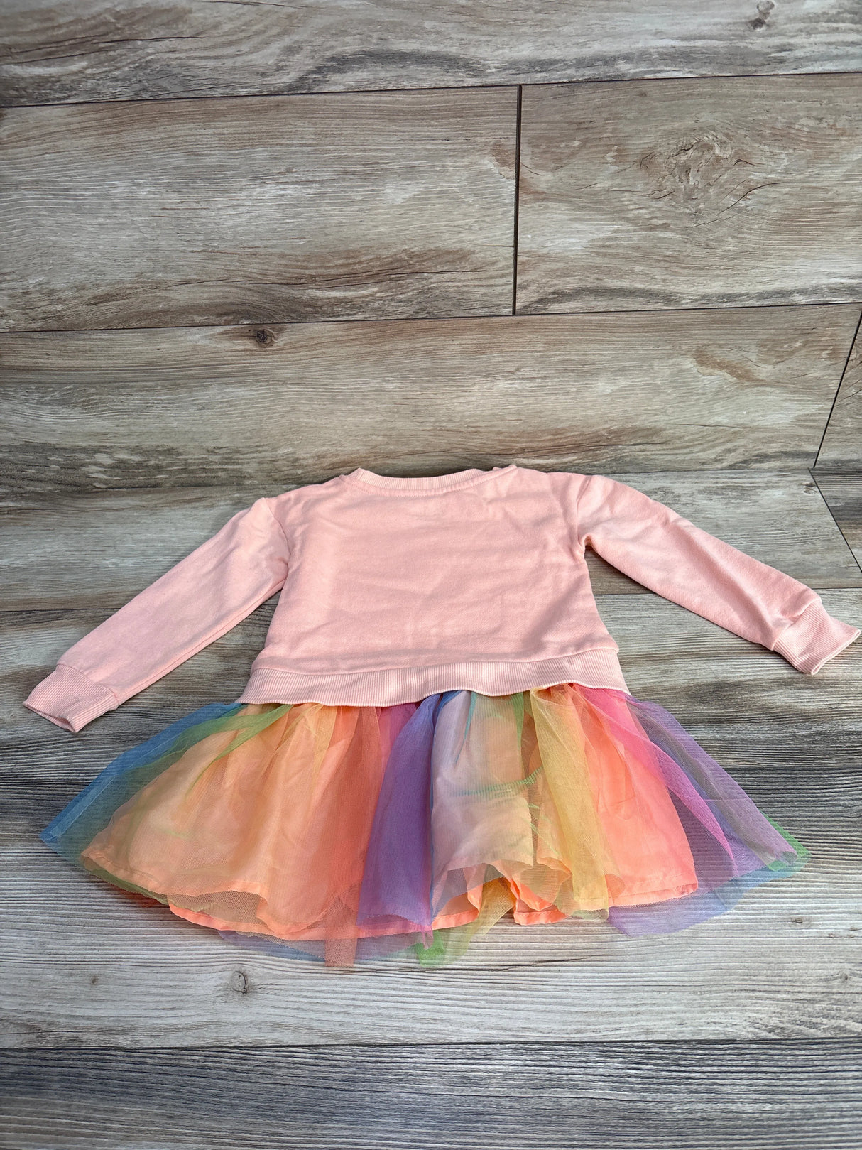 Trolls Poppy Tulle Sweatshirt Dress Peach sz 3T