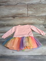 Trolls Poppy Tulle Sweatshirt Dress Peach sz 3T
