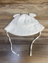 Bucket Hat with Ears White One Size