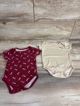 Puma 2pk Striped Bodysuit Set Beige sz 3-6m