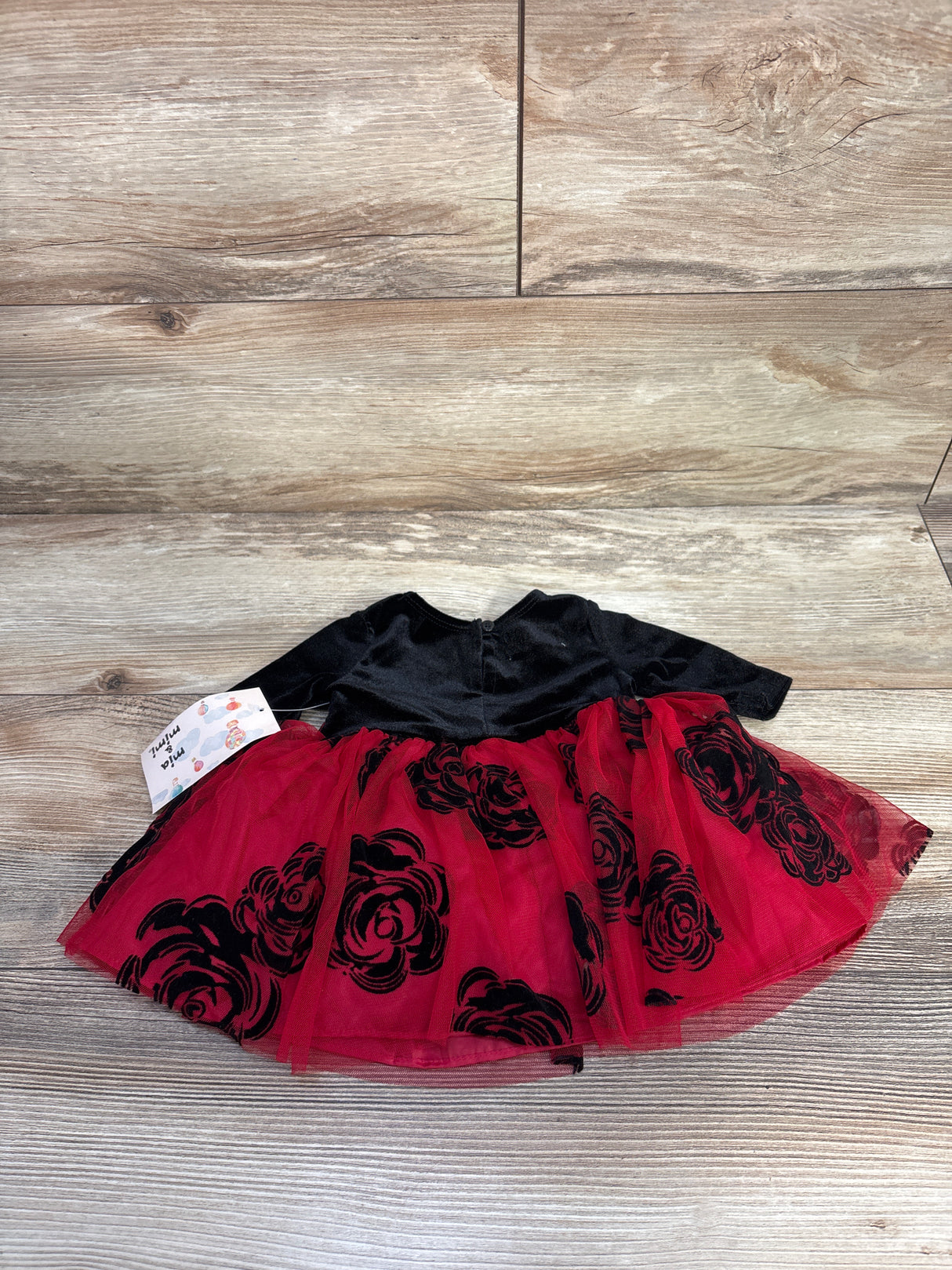 NEW Mia & Mimi Velvet Long Sleeve Dress + Bloomers Black sz 0-3m