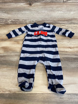 Carter's Firetruck Striped Blanket Sleeper Navy  sz 6m