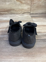 Cat & Jack Kori Lug Sole Mary Jane Flats Black Glitter sz 7c