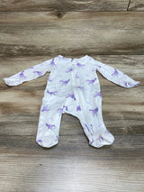 Just One You Bird Print Sleeper White sz Newborn