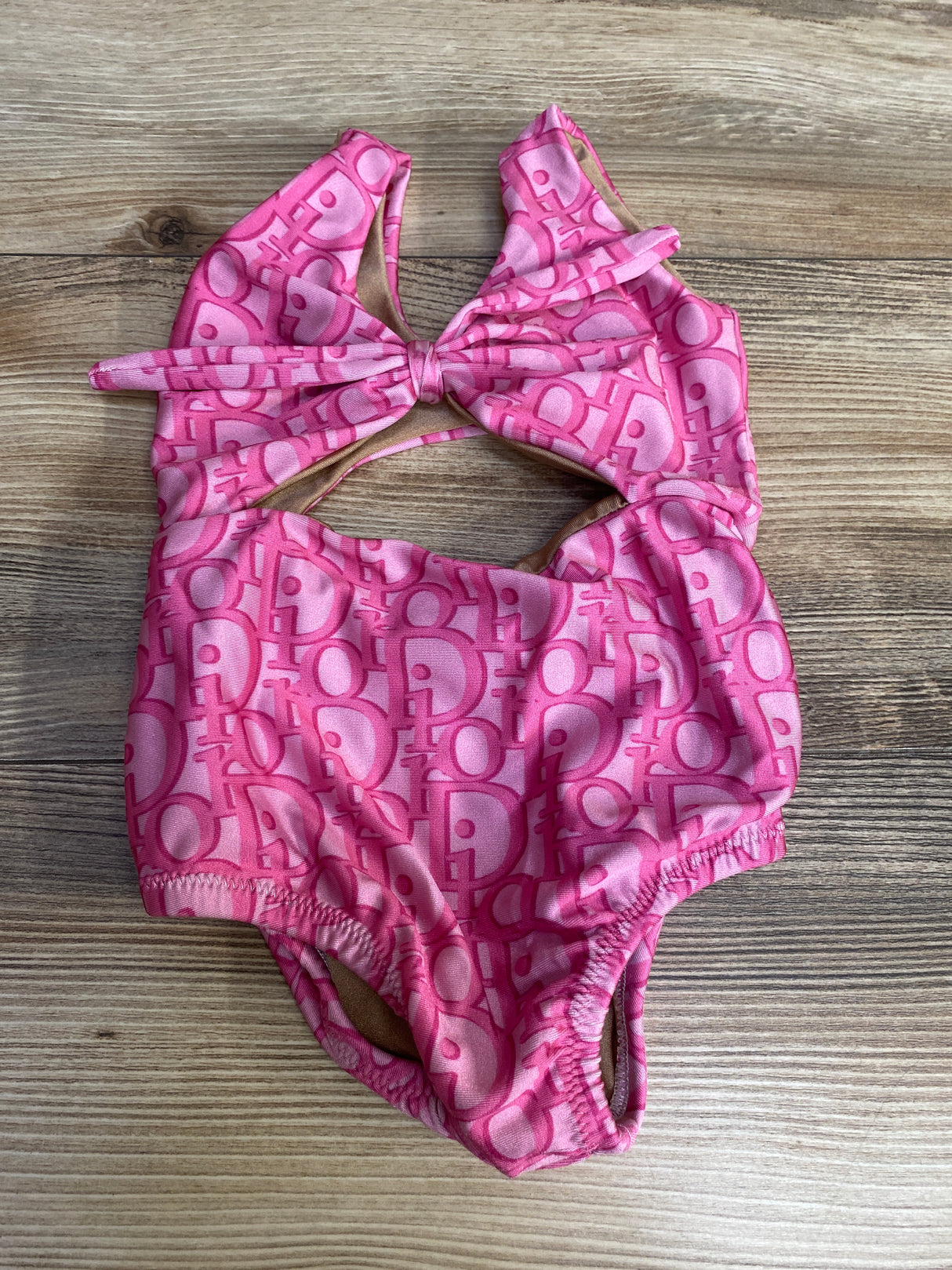 1pc Cutout Swimsuit Pink sz 12m