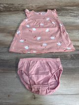 Just One You 2pc Bunny Print Dress & Bloomers Pink sz 3m