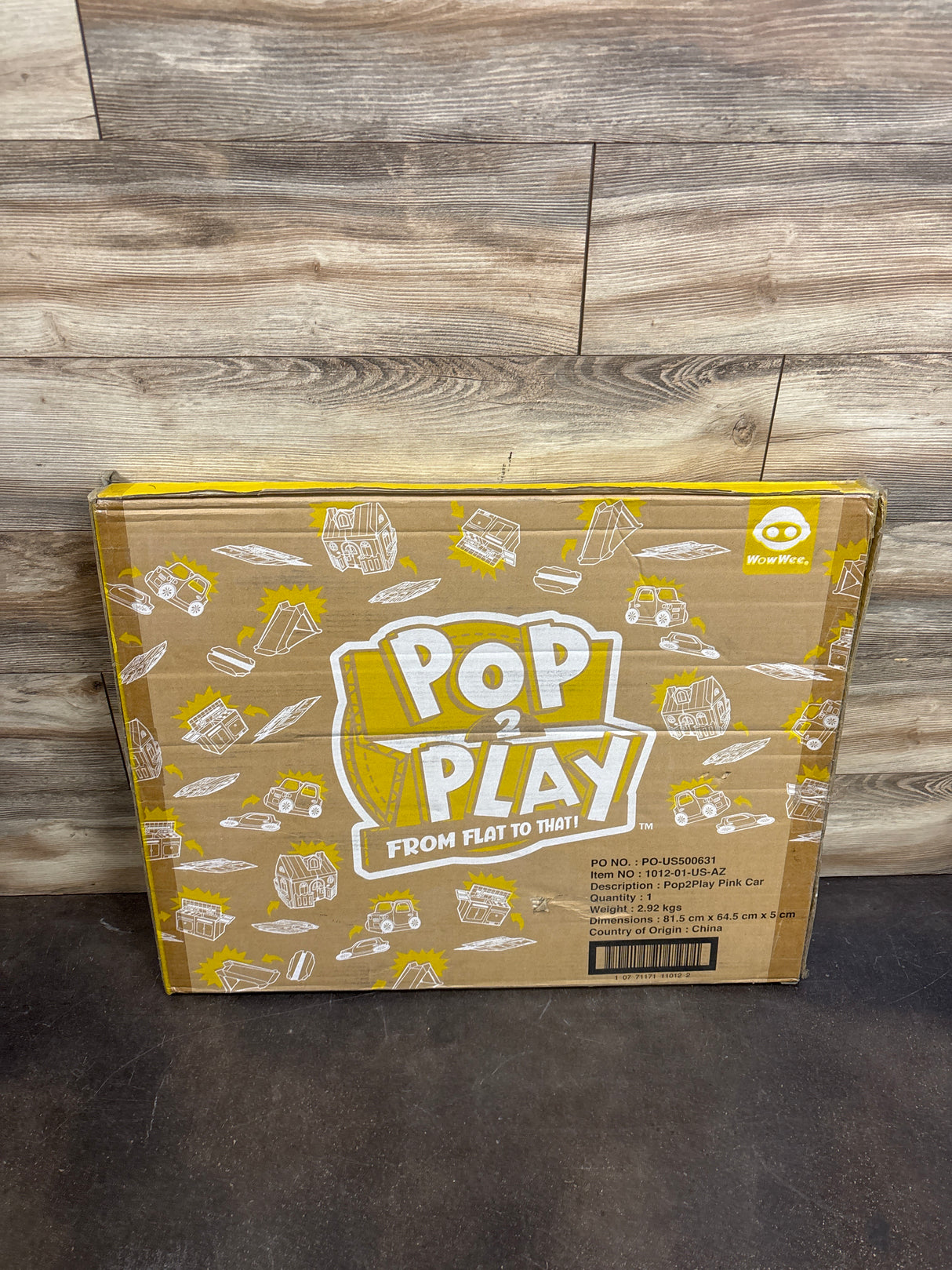 NEW Pop2Play Cardboard Car, Pink