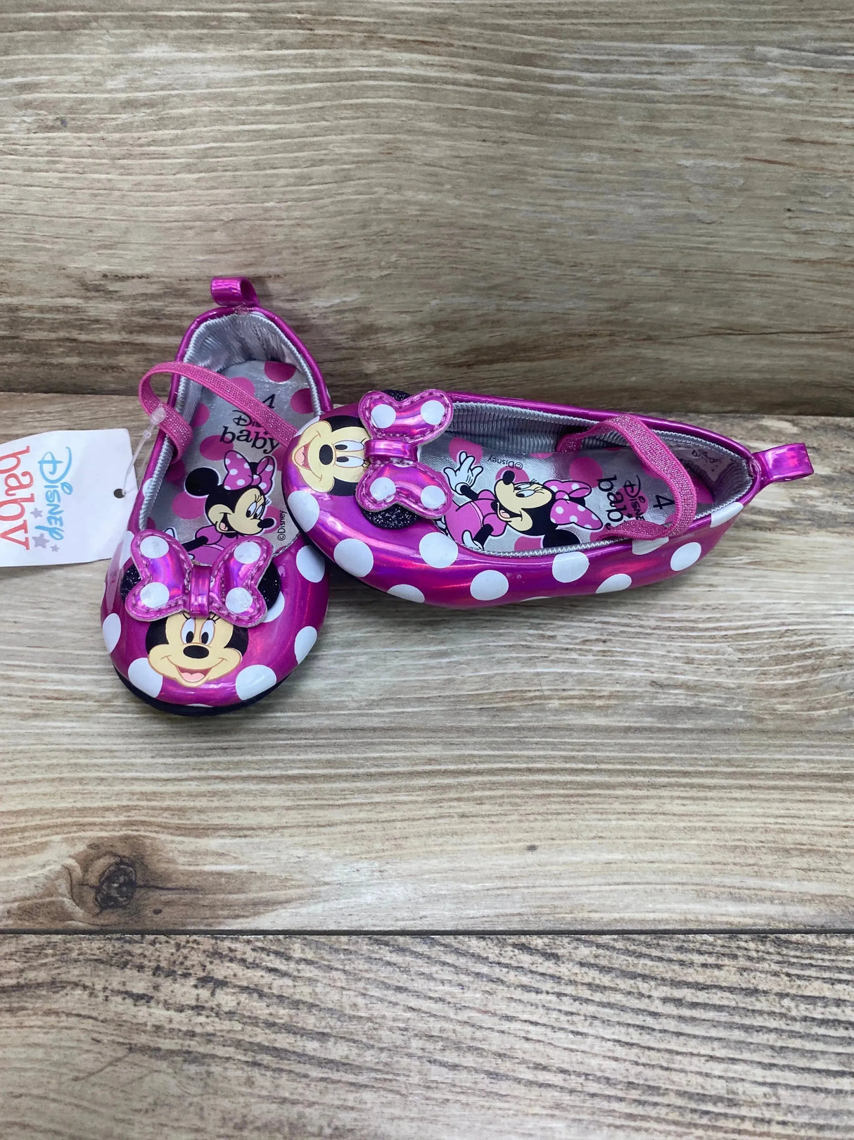 NEW Minnie Mouse Flats Pink sz 4c