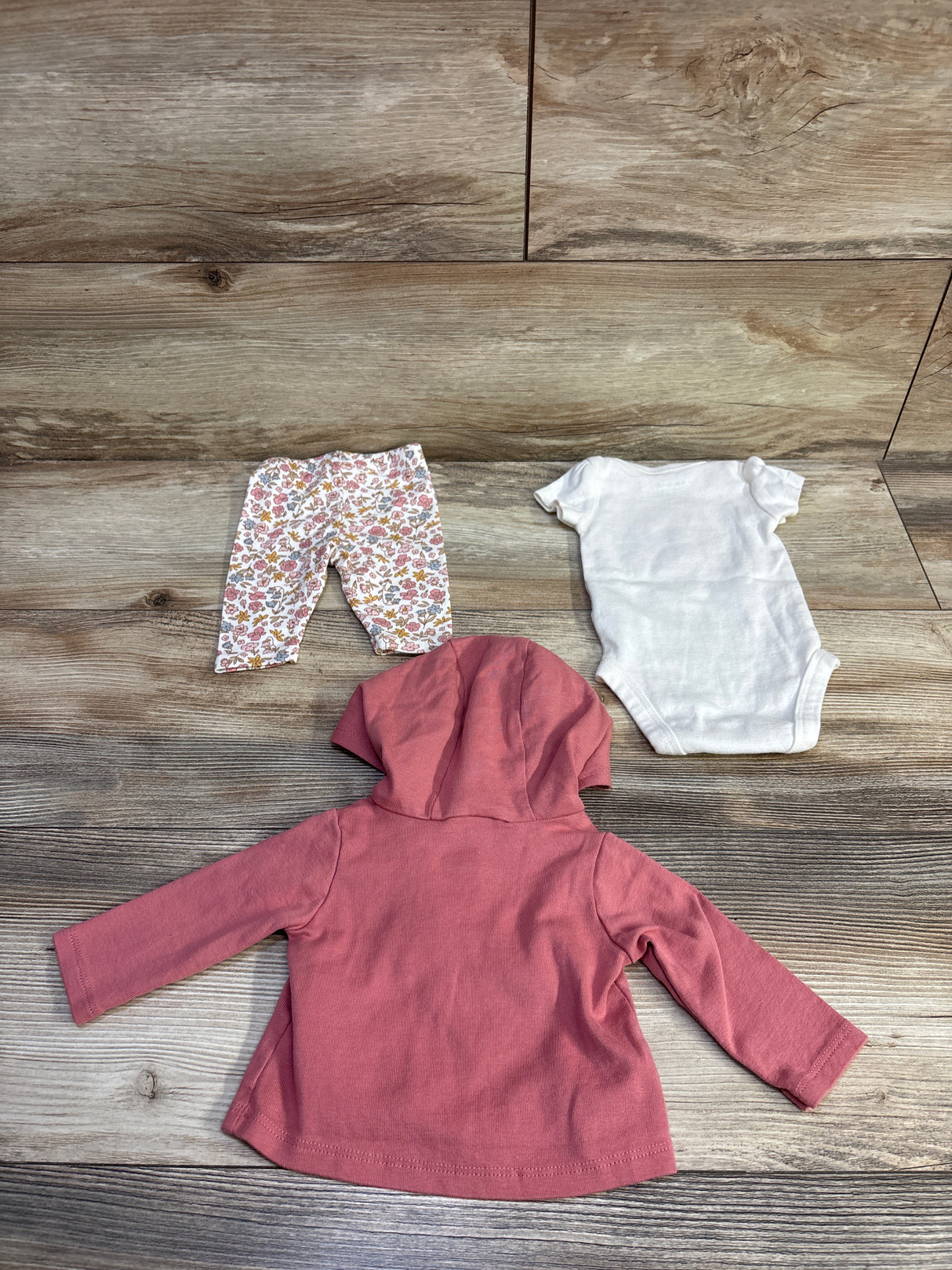 Carter's 3pc Button Up Jacket, Bodysuit, & Pants Set Pink sz Newborn