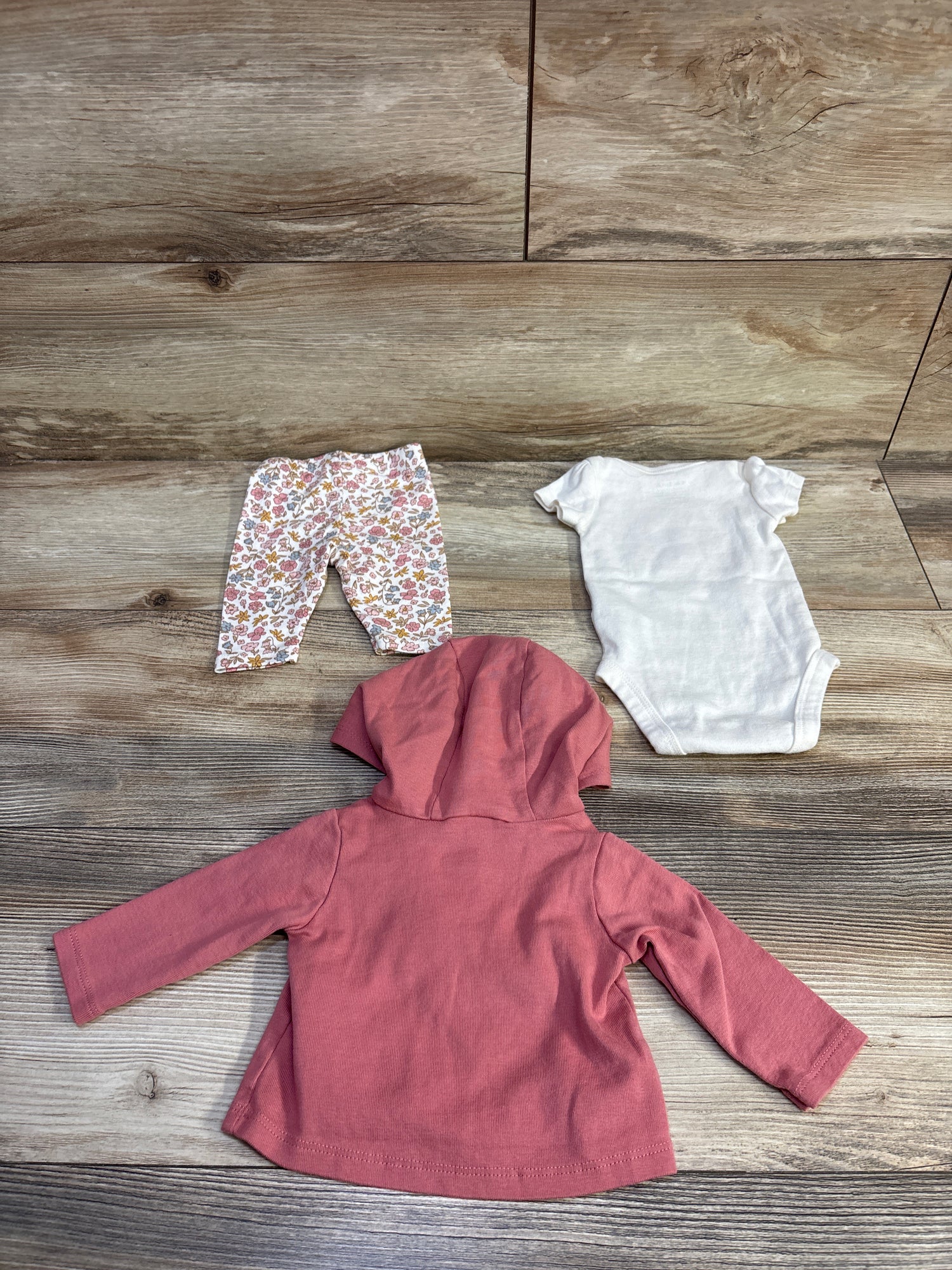 Carter's 3pc Button Up Jacket, Bodysuit, & Pants Set Pink sz Newborn