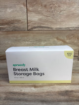 NEW Sprucely Breast Milk Storage Bags 8oz 100ct