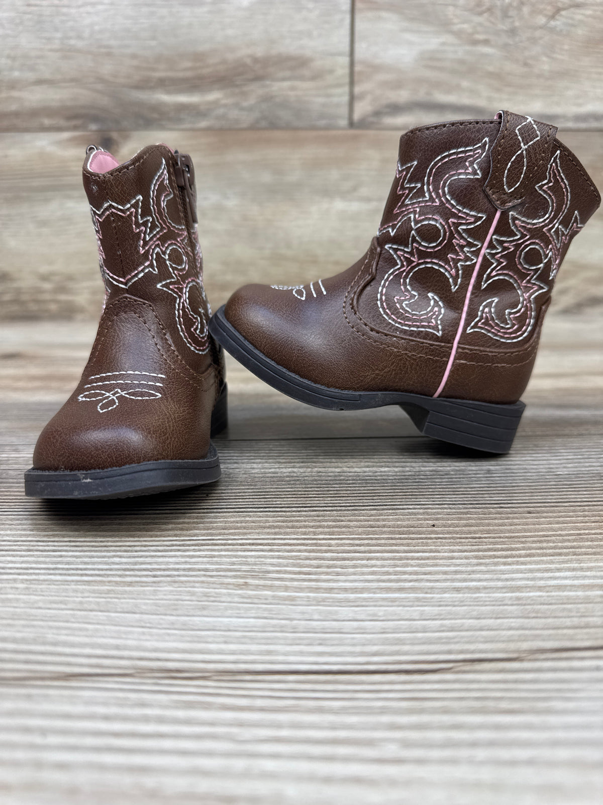 Wonder Nation Western Cowgirl Boots Brown sz 4c