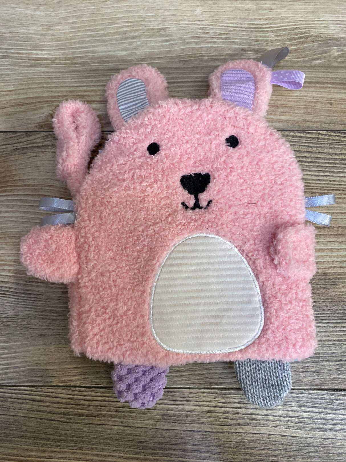 Make Believe Ideas Sensory Snuggables Bunny Soft Book Pink