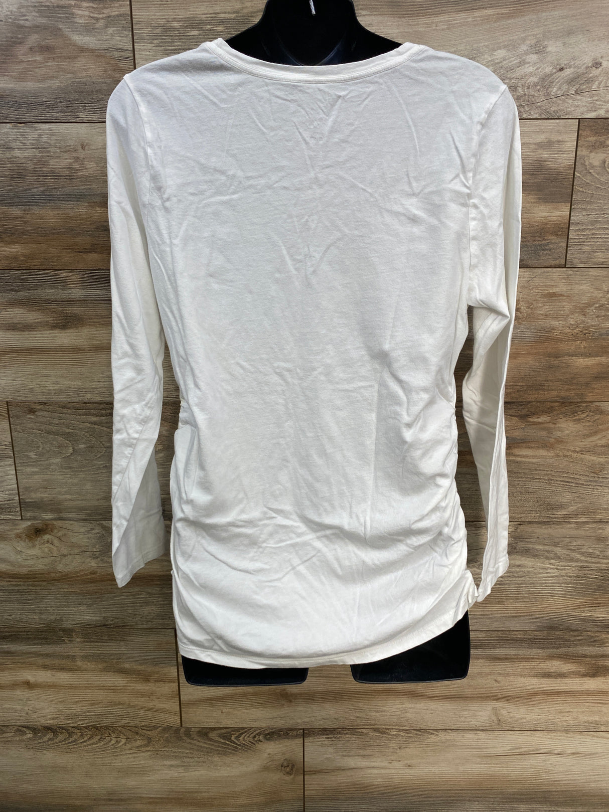 Isabel Maternity V-Neck Ruched Shirt White sz XXL