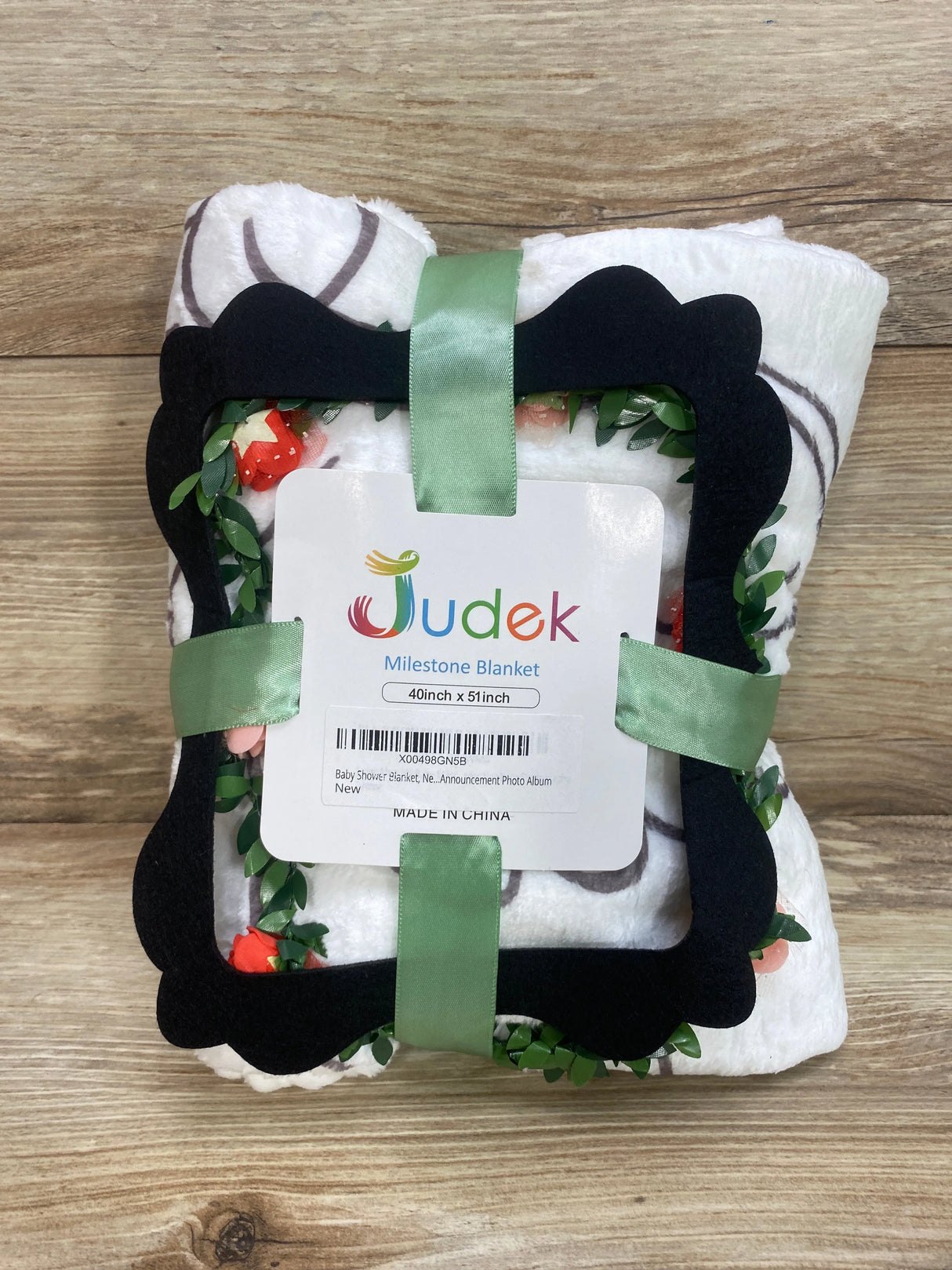 NEW Judek Milestone Blanket Includes Frames 40" x 51"