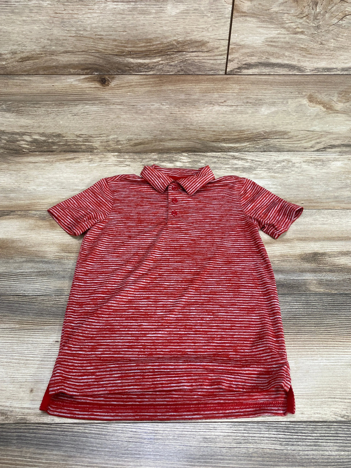 All In Motion Striped Polo Shirt Red sz 4-5T