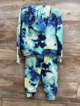 Justice 2pc Tie-Dye Sweatshirt & Joggers Set Navy sz 5/6T
