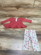 Burt's Bees Baby 2pc Thermal Top & Leggings Pink sz Newborn