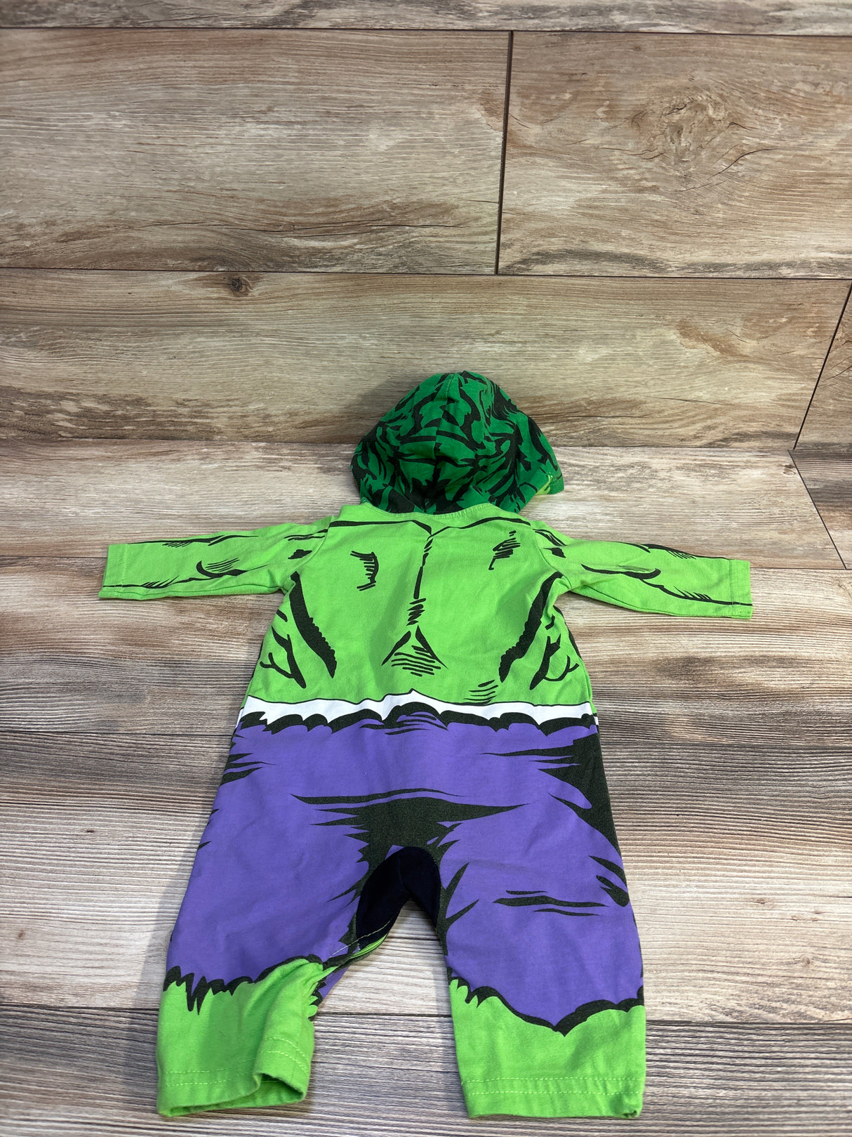 Marvel Hulk Hooded Jumpsuit Green sz 3/6m