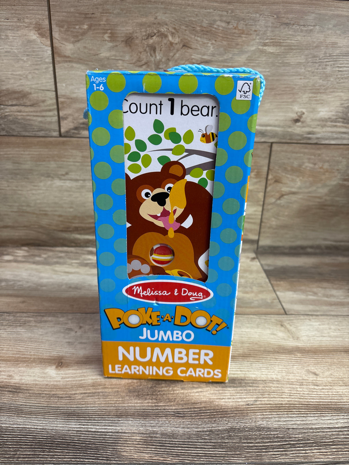 NEW Melissa & Doug Poke-a-Dot! Number Jumbo Learning Cards