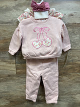 NEW Nicole Miller 5pc Layette Set Pink sz 12m