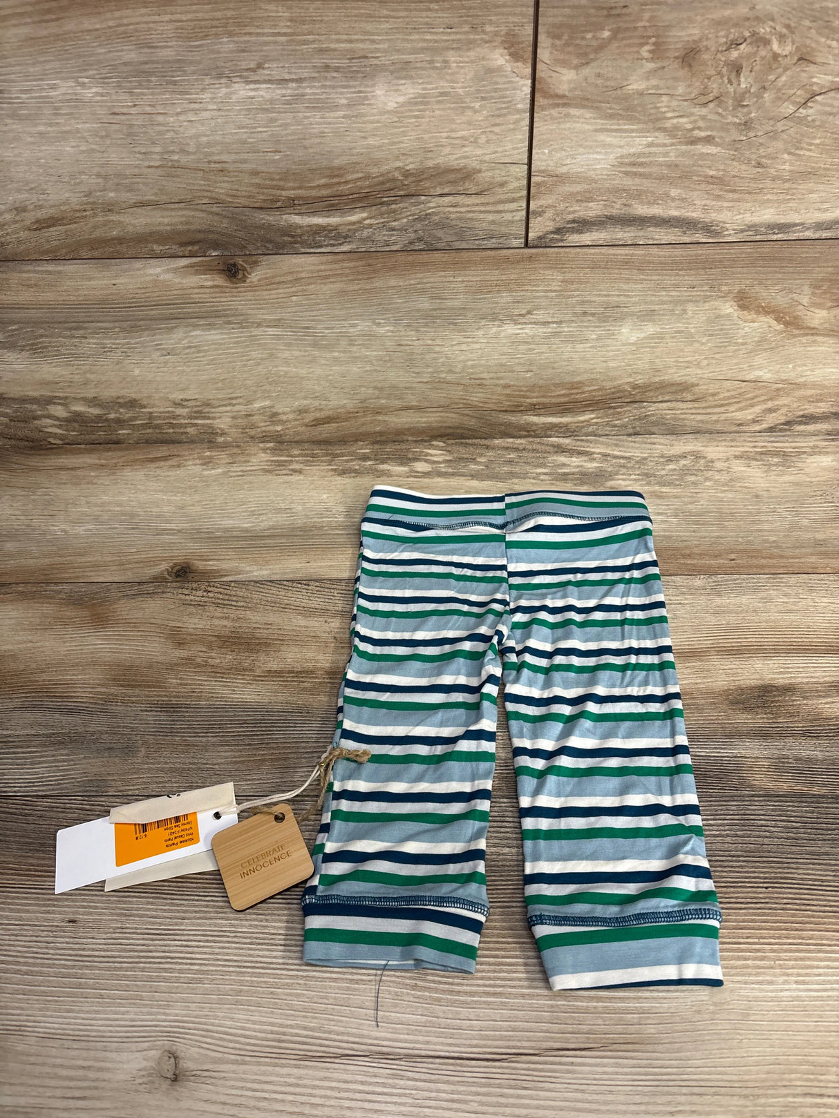 NEW Kickee Kids Casual Pants in Stormy Sea Stripe sz 6-12m