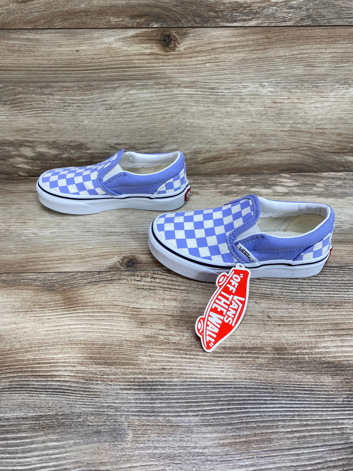 NEW Vans Classic Slip-On Checkerboard Lavender Shoes sz 10.5c