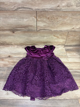 Jona Michelle Velvet Lace Dress Purple sz 3T