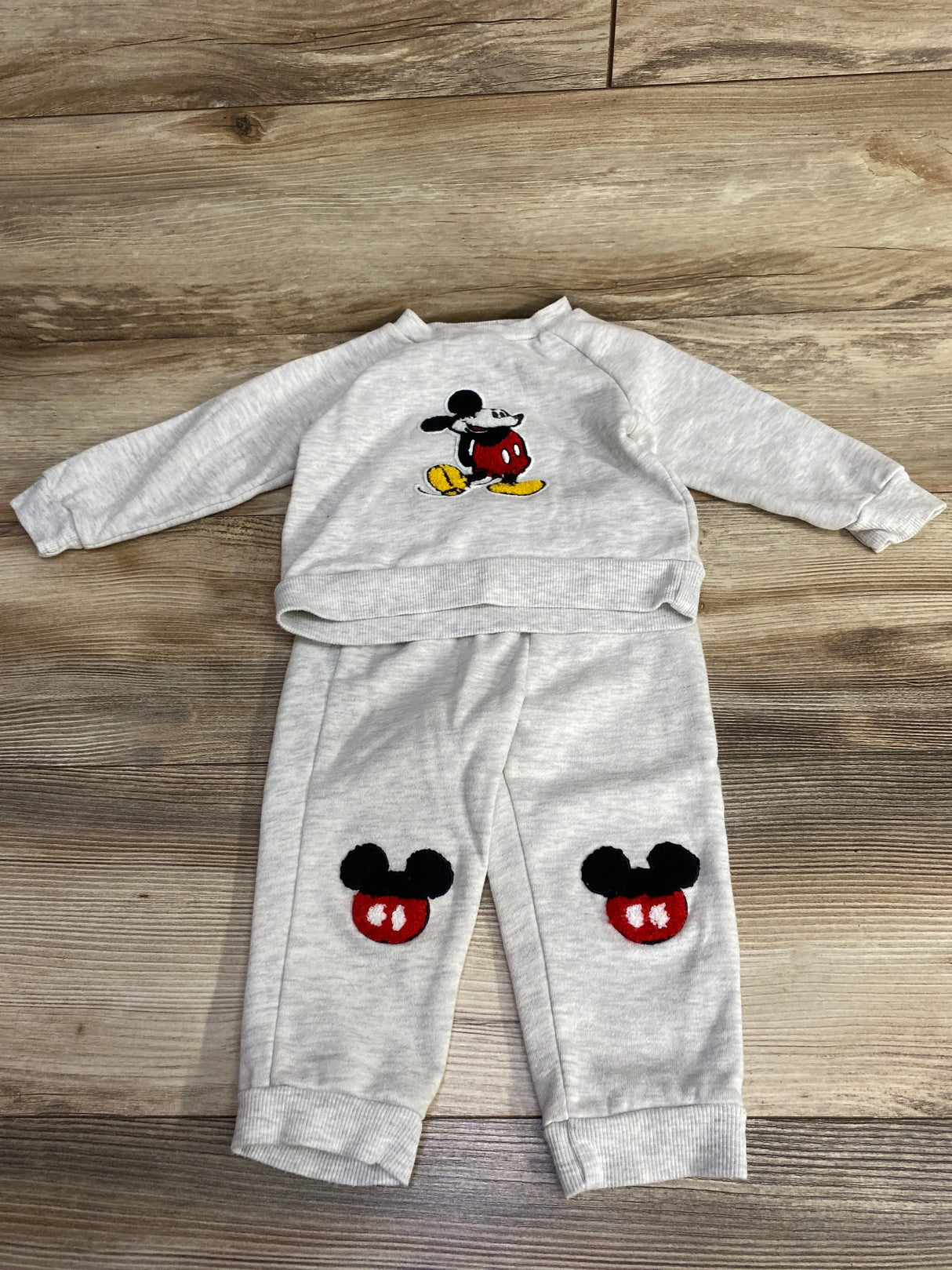 Disney Baby 2pc Sweatshirt & Joggers Set Mickey Mouse Grey sz 18m