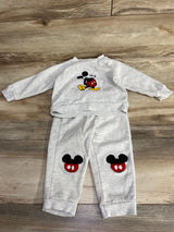Disney Baby 2pc Sweatshirt & Joggers Set Mickey Mouse Grey sz 18m