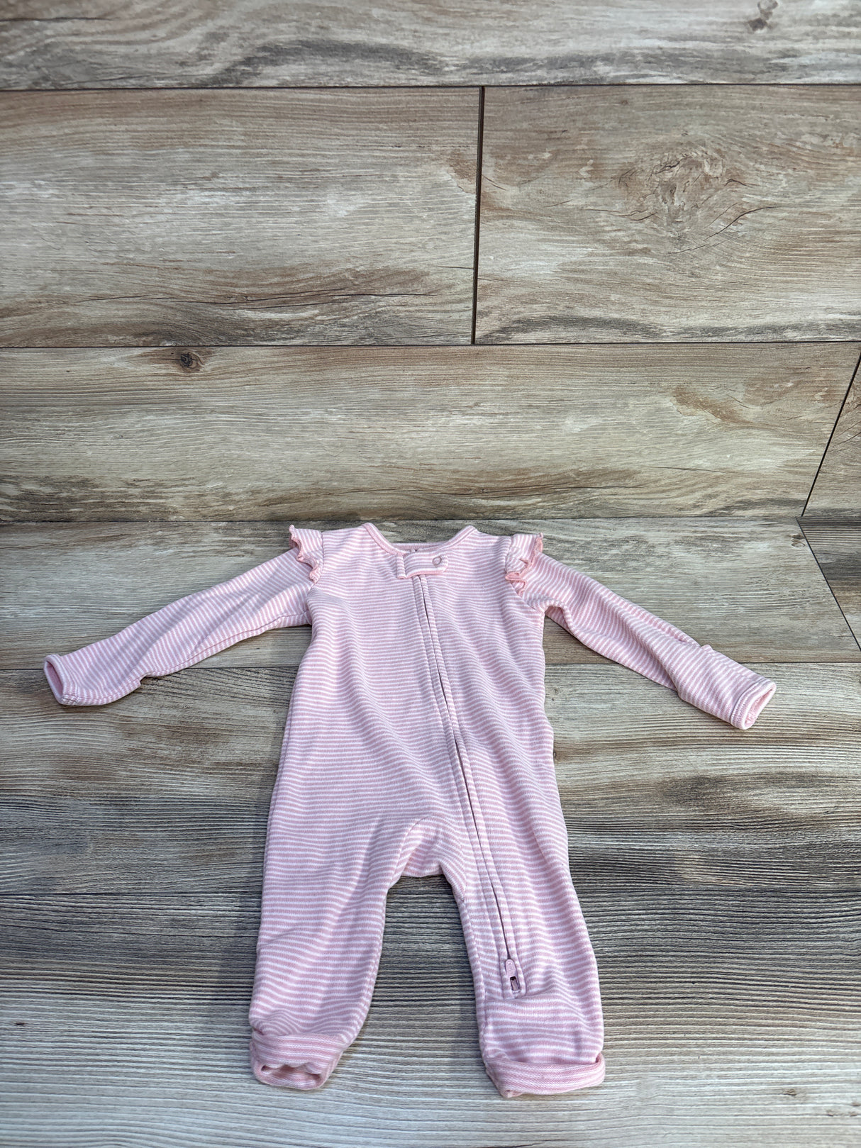 Child Of Mine Striped Footless Sleeper Pink sz 0-3m