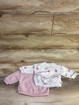 NWOT Just One You 2pk Pullover Sweatshirts Pink/Grey sz Newborn