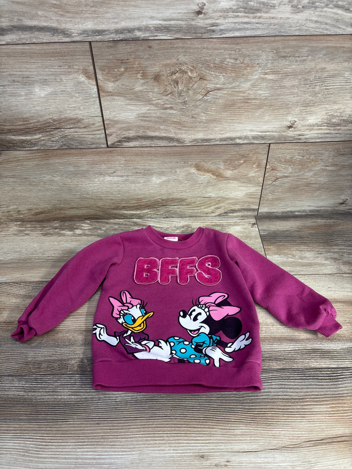 Disney Junior Minnie Mouse & Daisy BFFS Sweatshirt Pink sz 2T