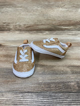 Vans Old Skool Glitter Crib Sneakers Gold sz 1c