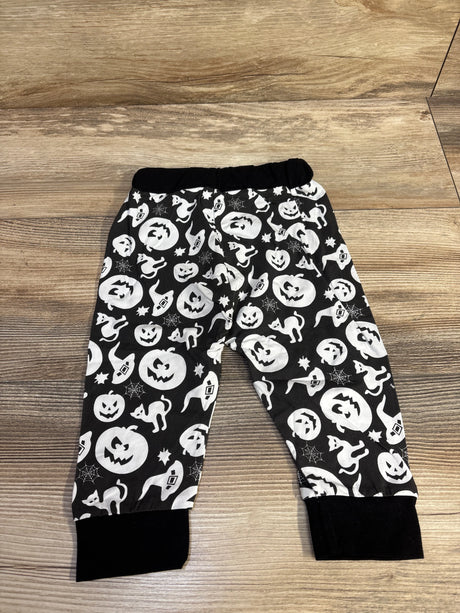 Pumpkin & Witch Hat Halloween Pants Black sz 6-12m - Me n Mommy To Be