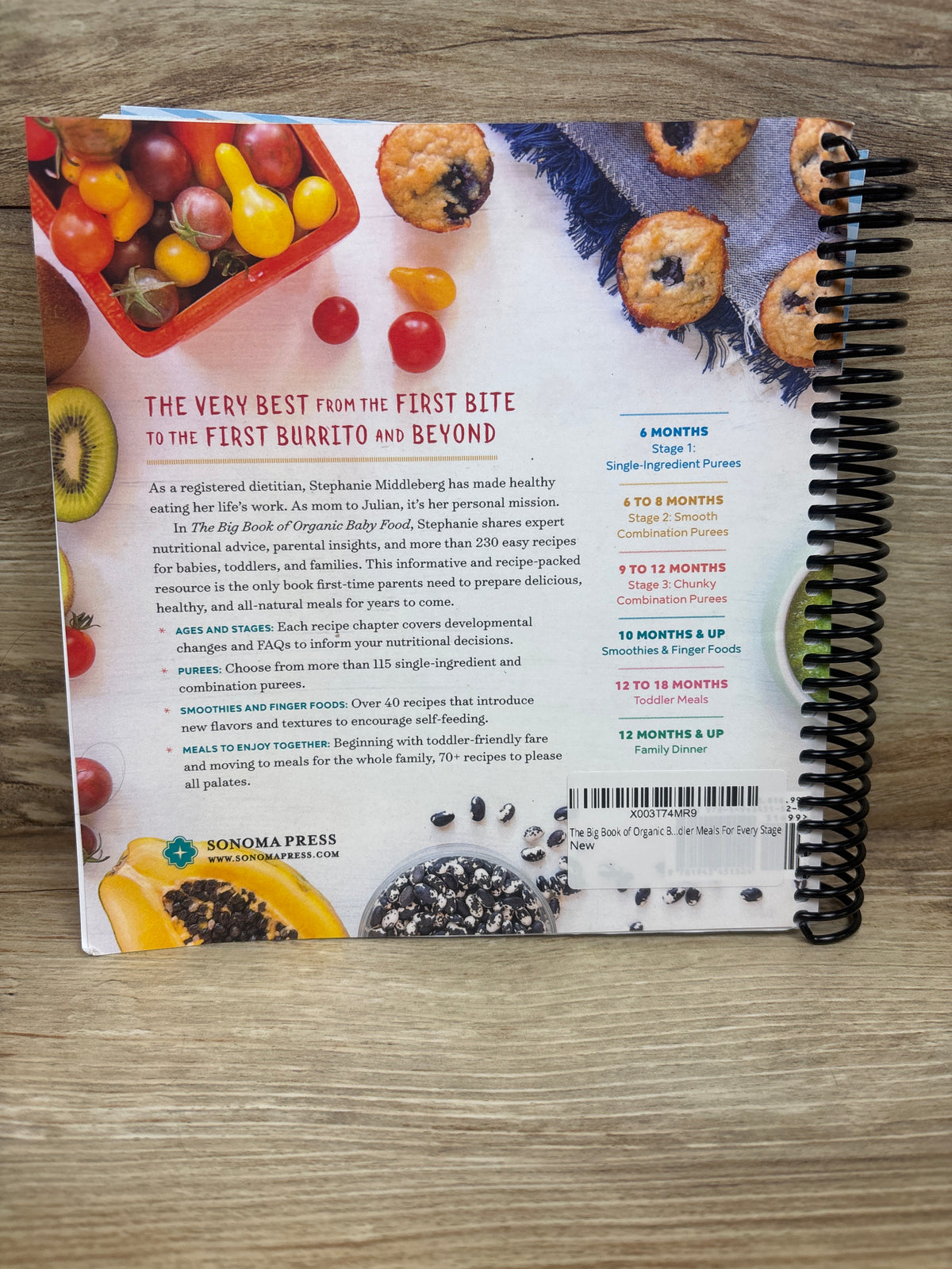 The Big Book of Organic Baby Food Spiral Paperback Book