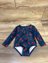 Just One You 1pc Long Sleeve Rash Guard Swimsuit Navy sz 9m
