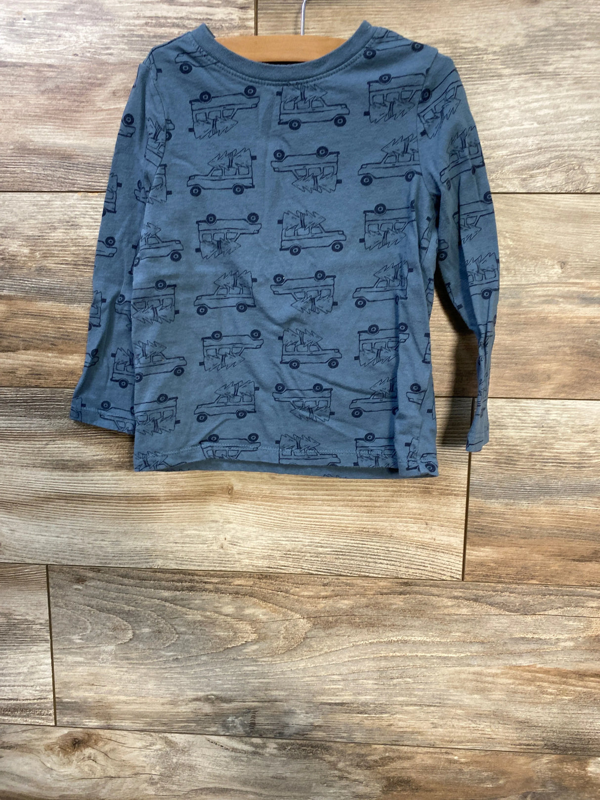 Old Navy Tree Print Shirt Blue sz 4T