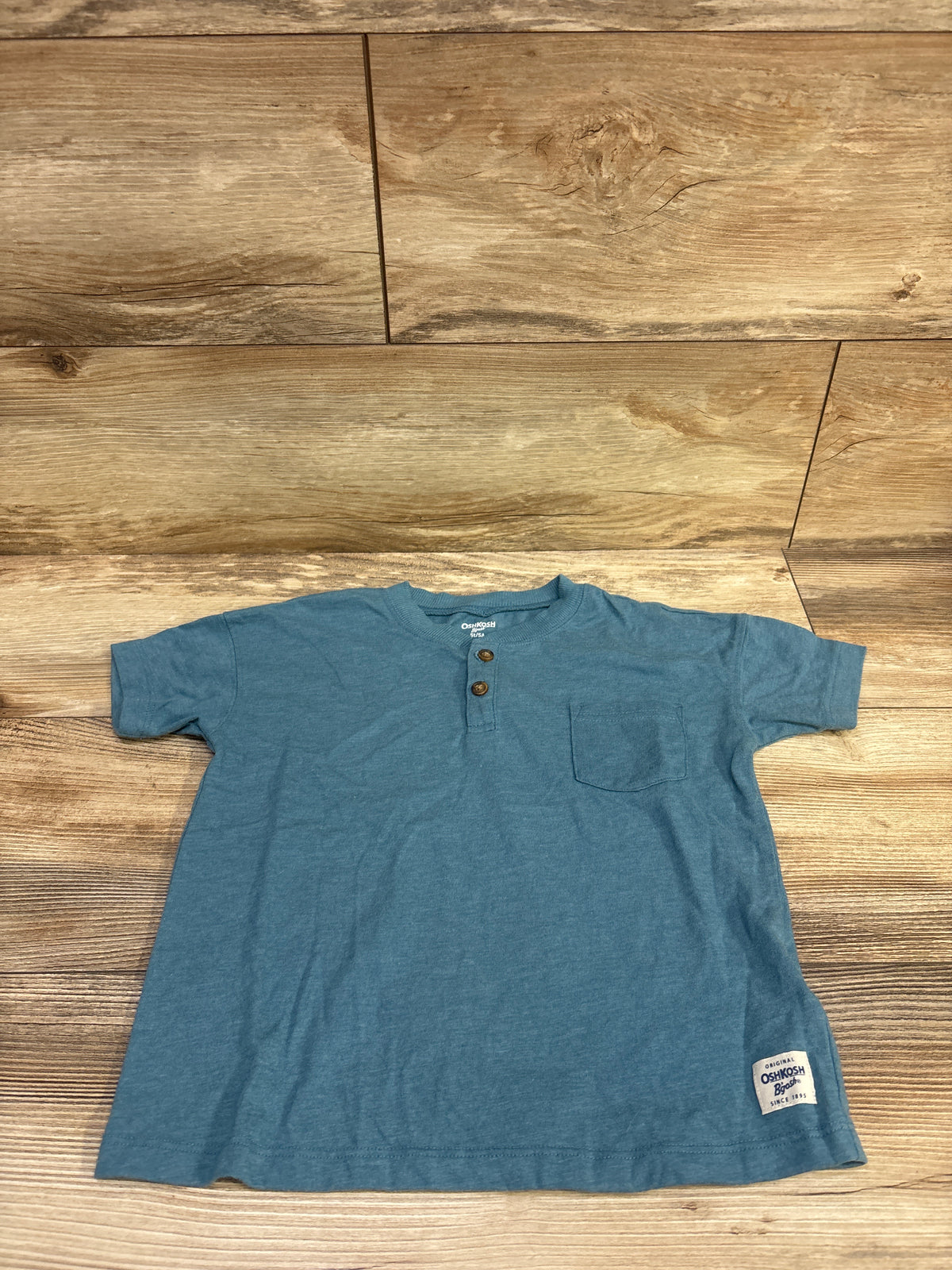 Oshkosh Henley Shirt Blue sz 5T