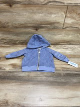 NEW Carter's Striped Full Zip Hoodie Blue sz 6m