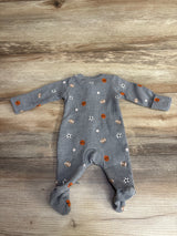 Carter's Waffle Knit Sports Sleeper Grey sz Preemie